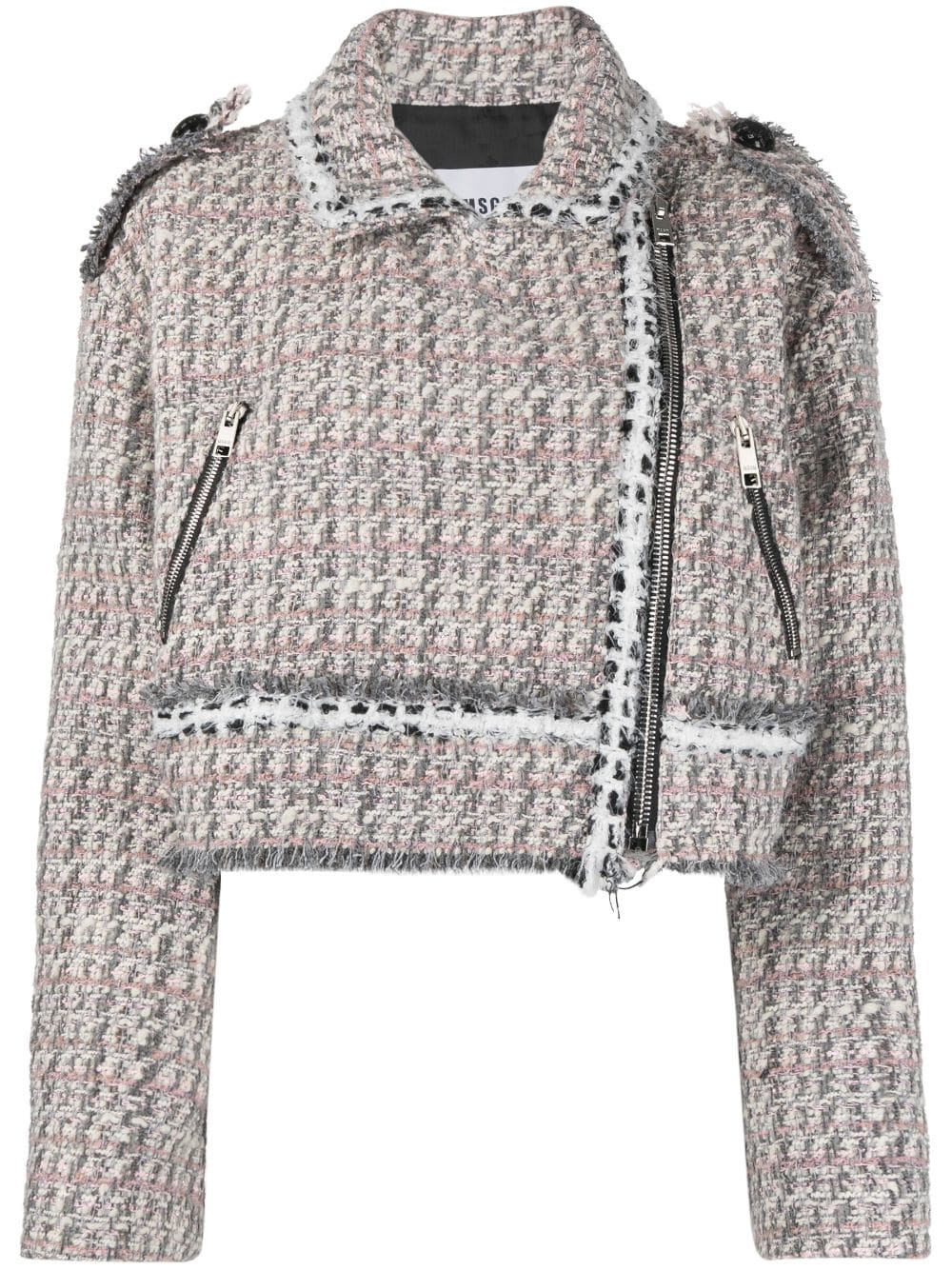 MSGM Cropped-Bikerjacke - Rosa von MSGM