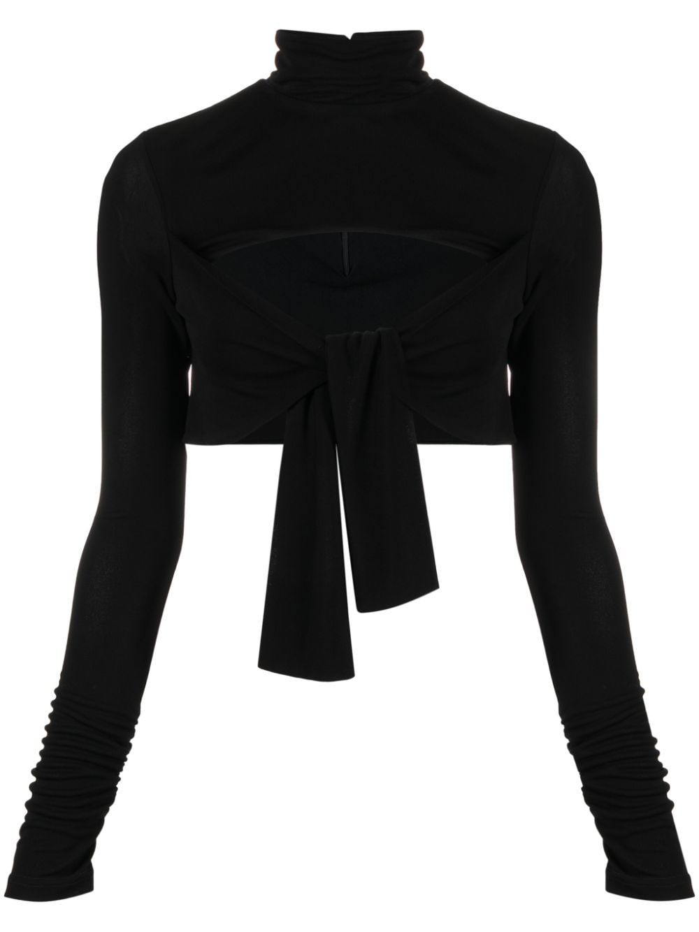 MSGM Cropped-Top mit Cut-Outs - Schwarz von MSGM