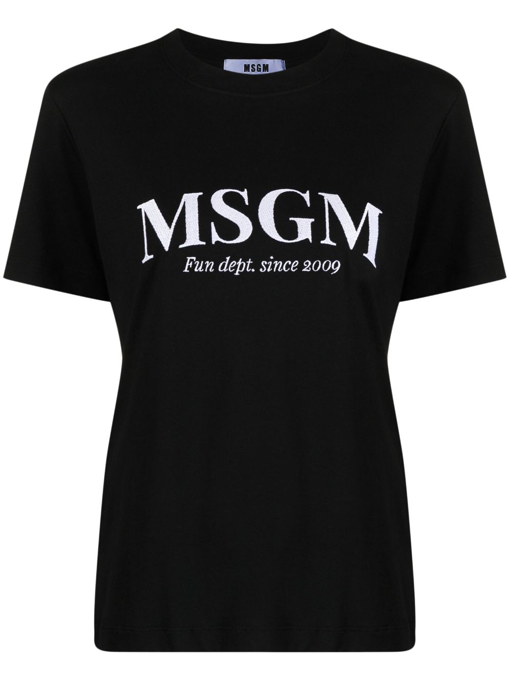 MSGM T-Shirt mit Logo-Stickerei - Schwarz von MSGM