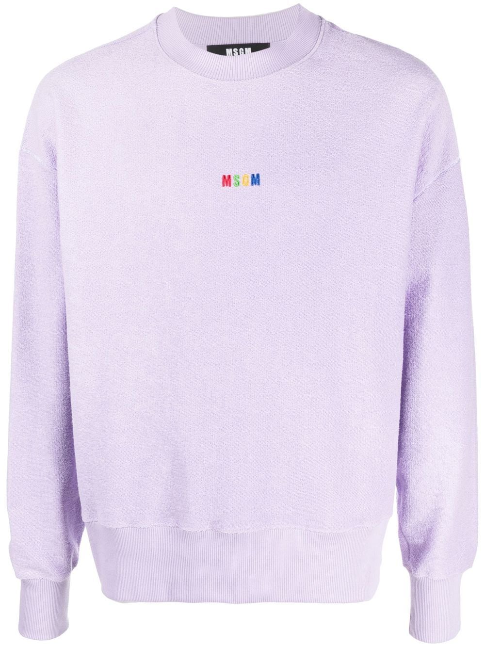 MSGM Sweatshirt mit Logo-Stickerei - Violett von MSGM