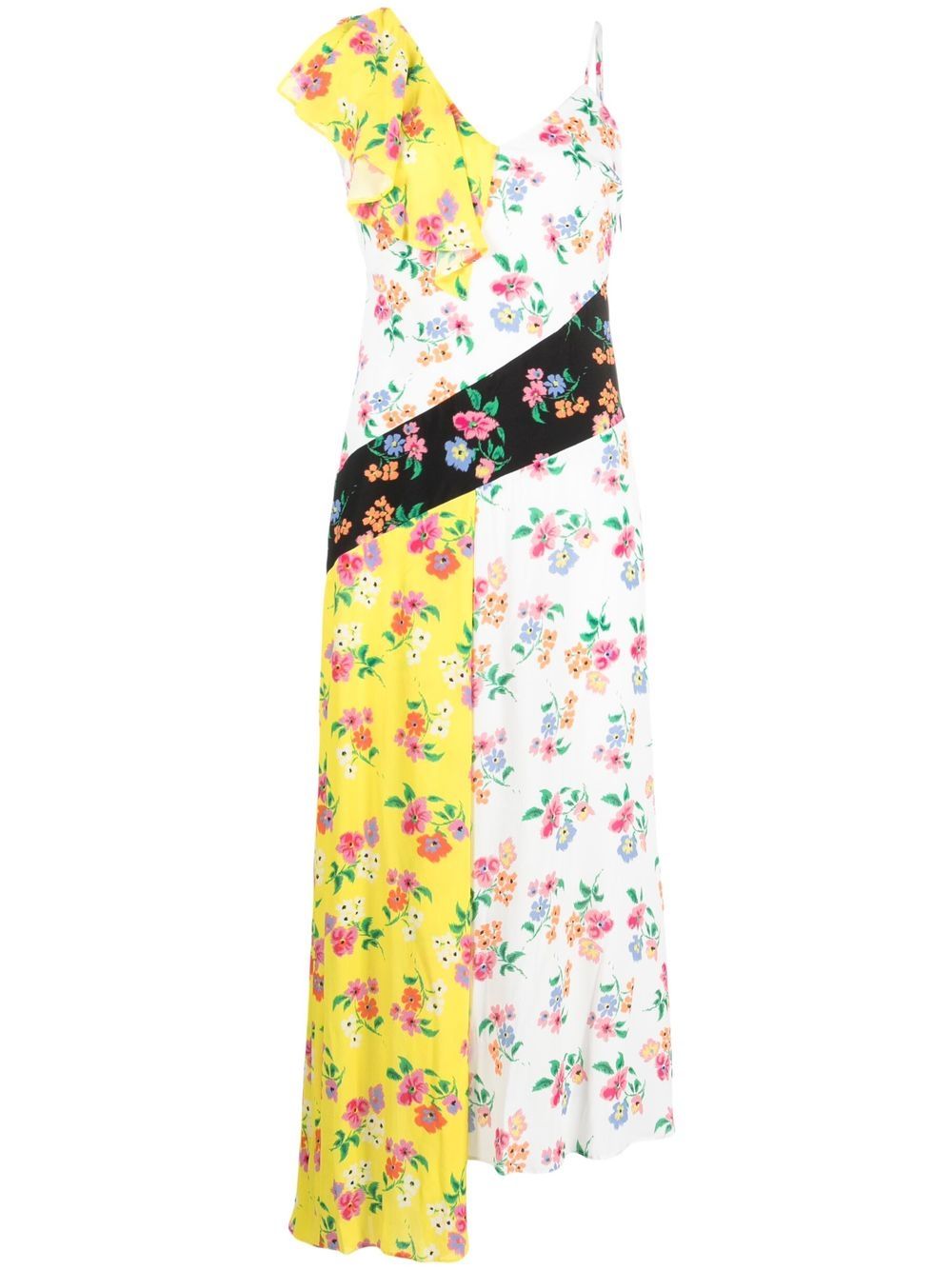 MSGM Midikleid mit Blumen-Print - Weiß von MSGM