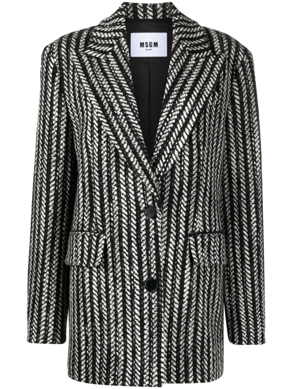 MSGM Einreihiger Blazer - Schwarz von MSGM