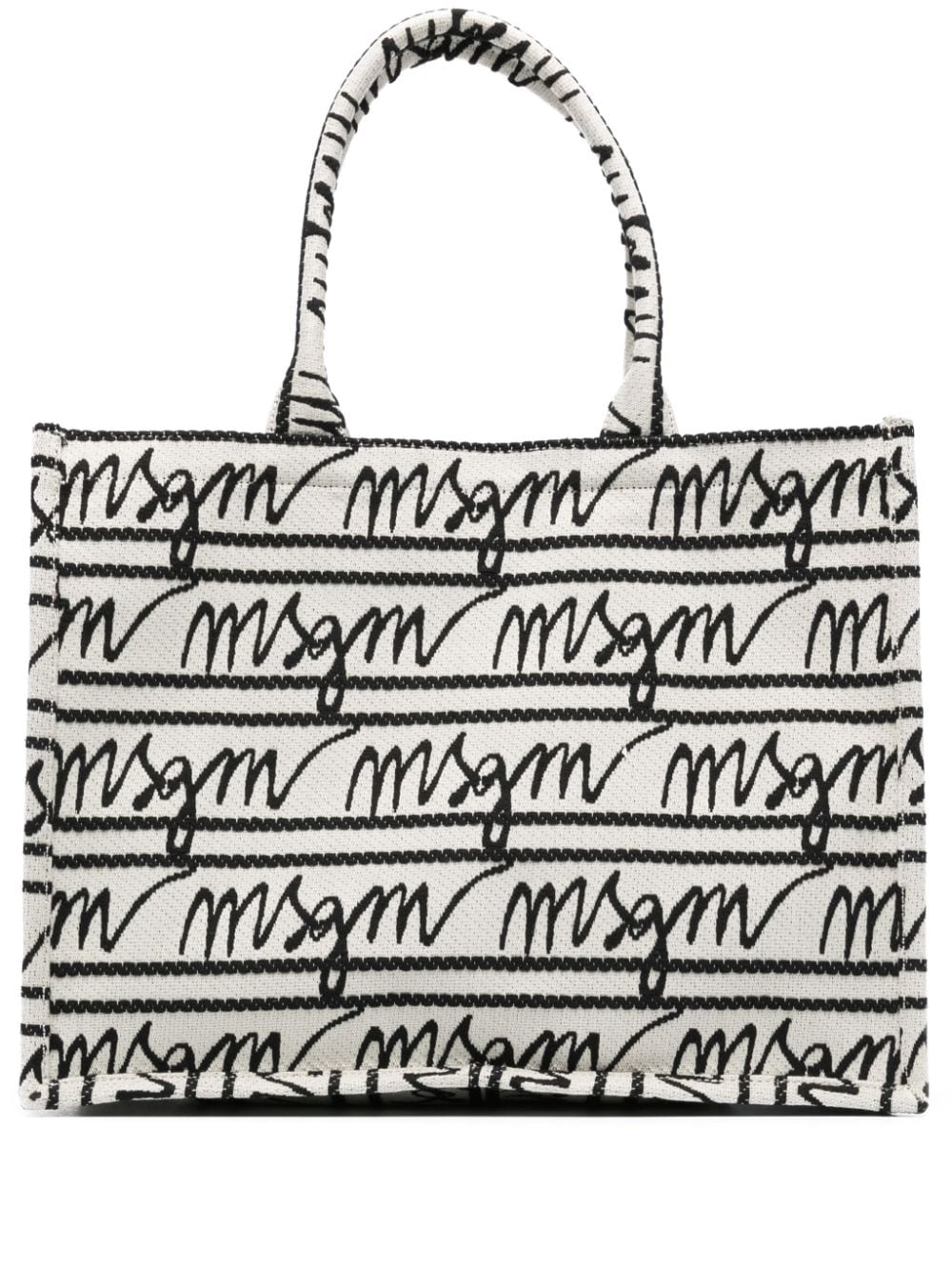 MSGM Shopper mit Jacquard-Logo - Weiß von MSGM