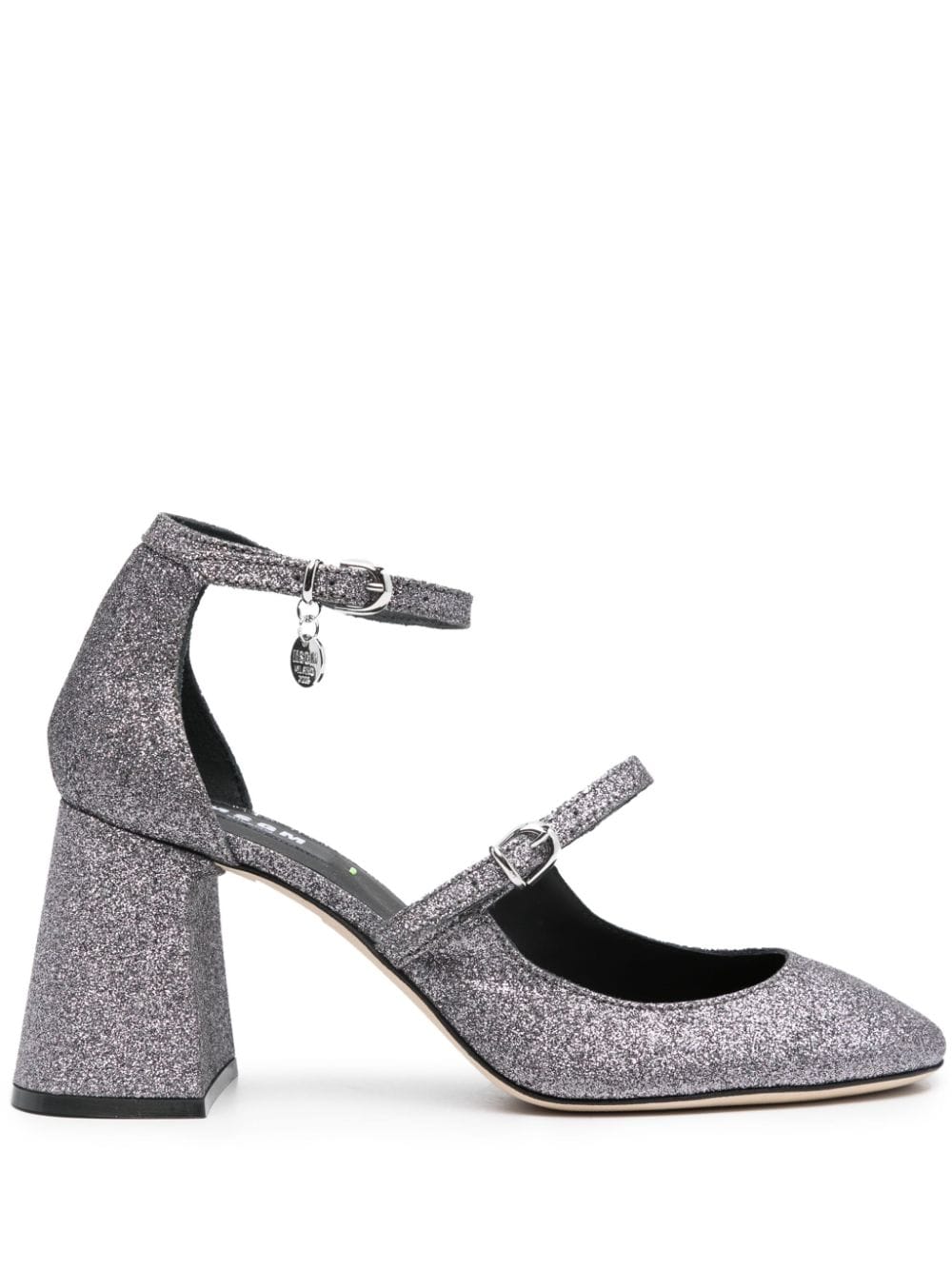 MSGM Pumps mit Glitter 90mm - Silber von MSGM