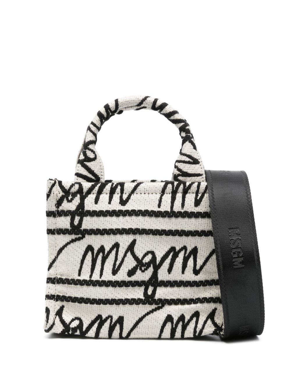 MSGM Shopper aus Logo-Jacquard - Nude von MSGM