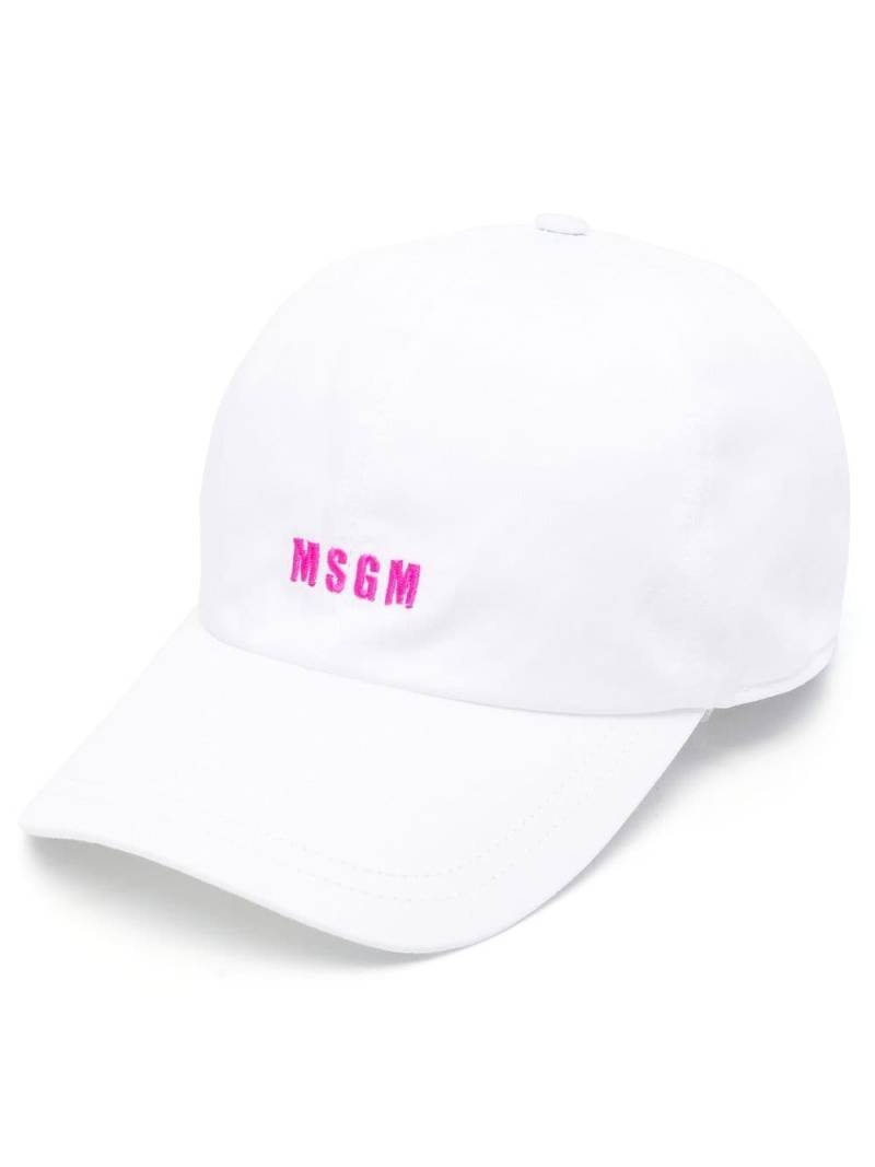 MSGM Baseballkappe mit Logo-Print - Weiß von MSGM