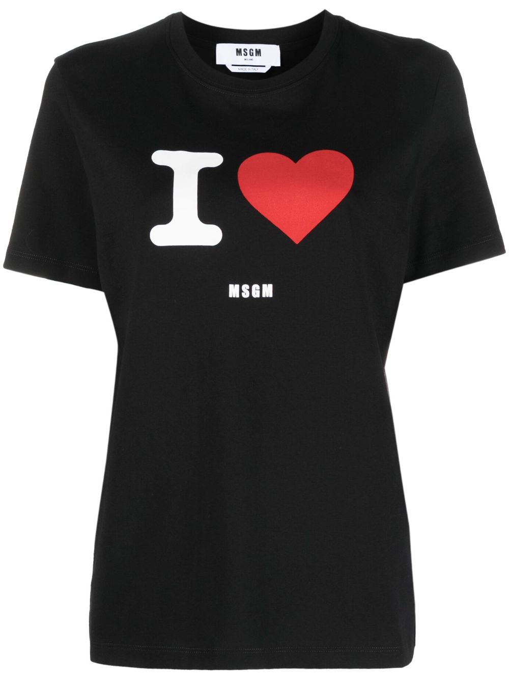 MSGM T-Shirt mit Logo-Print - Schwarz von MSGM