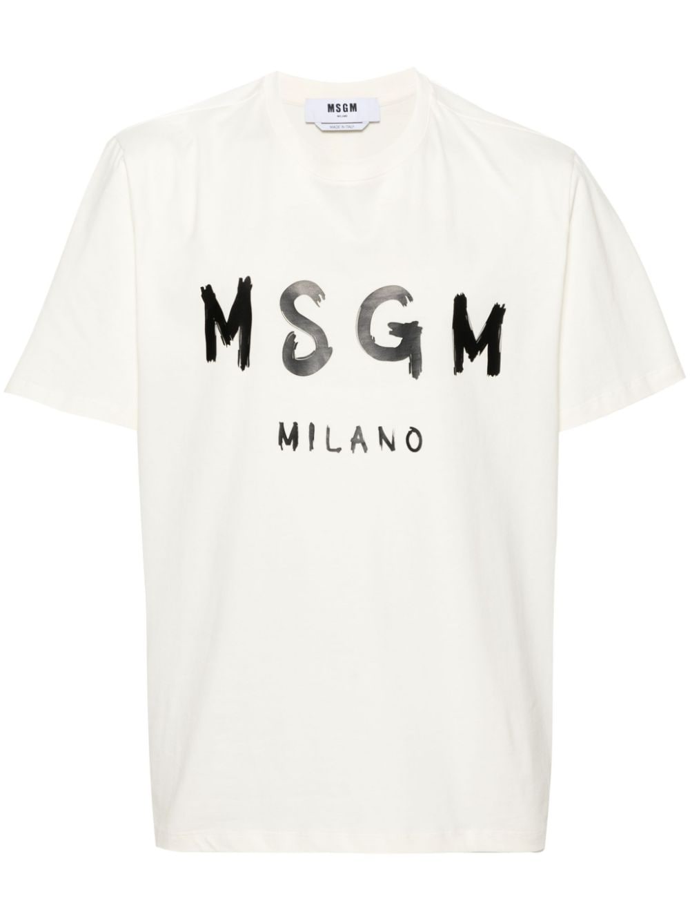 MSGM T-Shirt mit Logo-Print - Weiß von MSGM