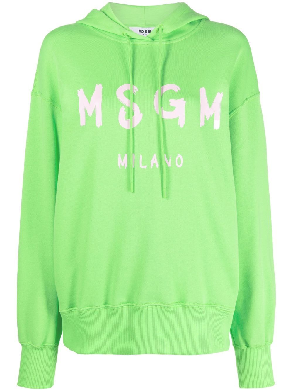 MSGM Hoodie mit Logo-Print - Grün von MSGM