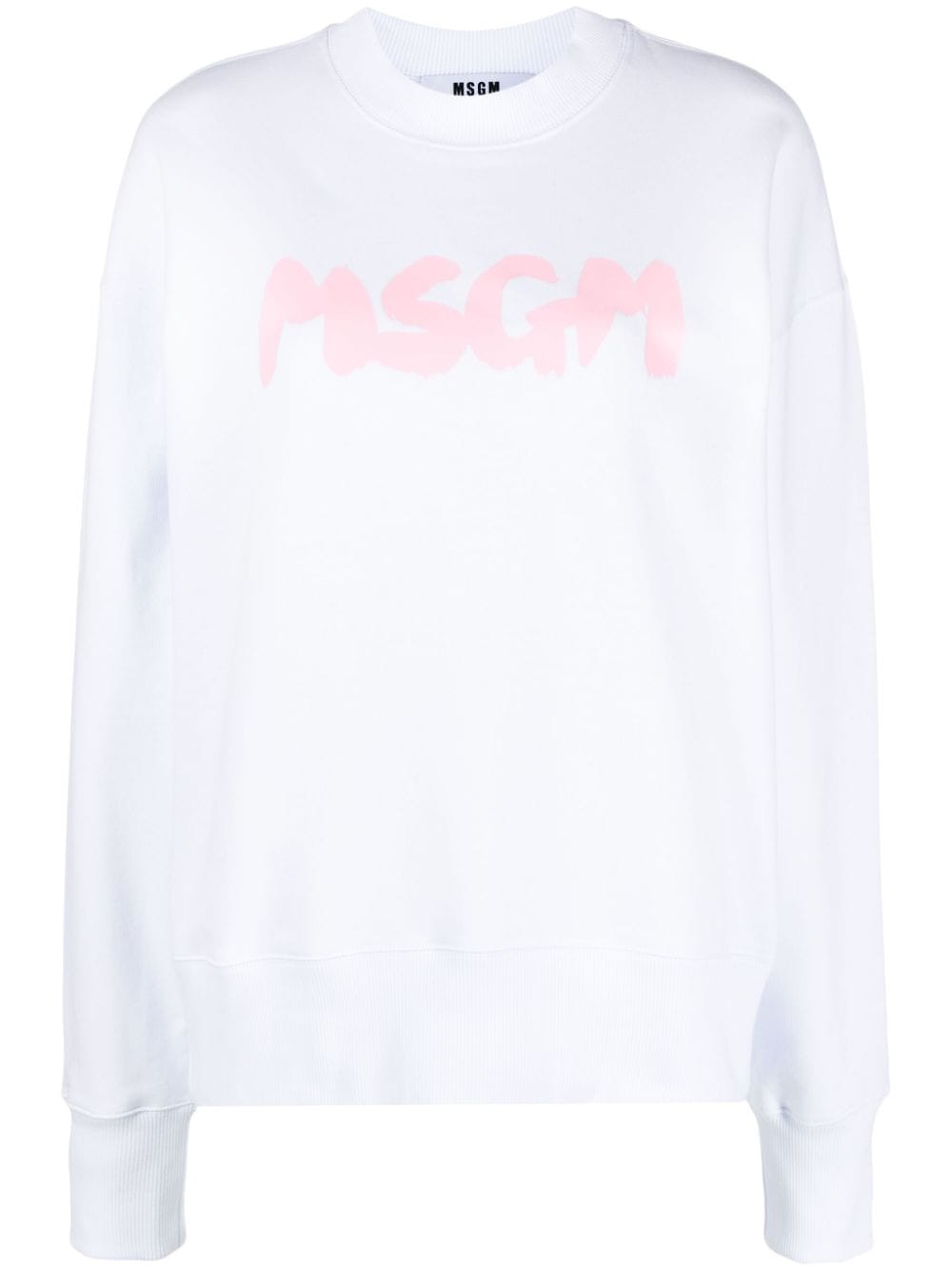 MSGM Sweatshirt mit Logo-Print - Weiß von MSGM