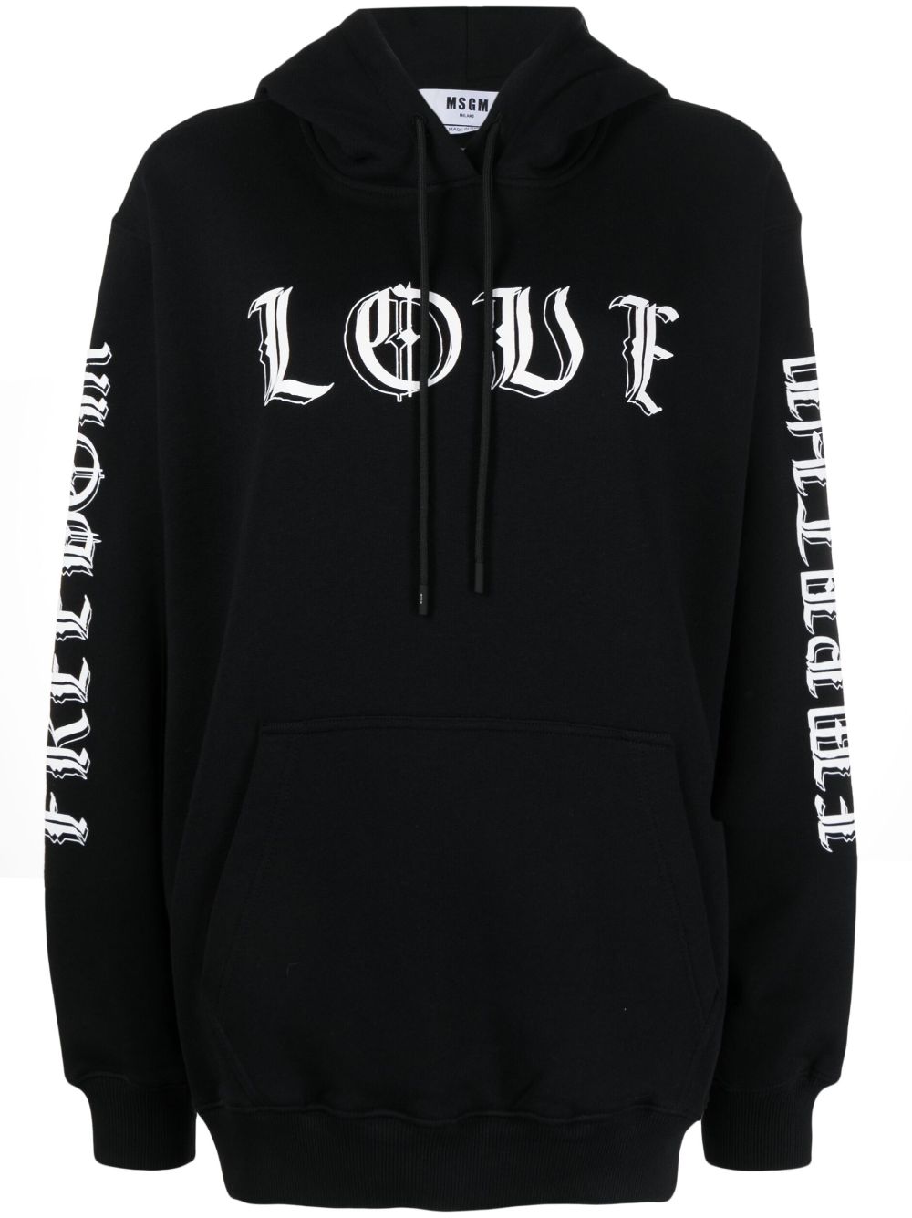 MSGM Hoodie mit Logo-Print - Schwarz von MSGM