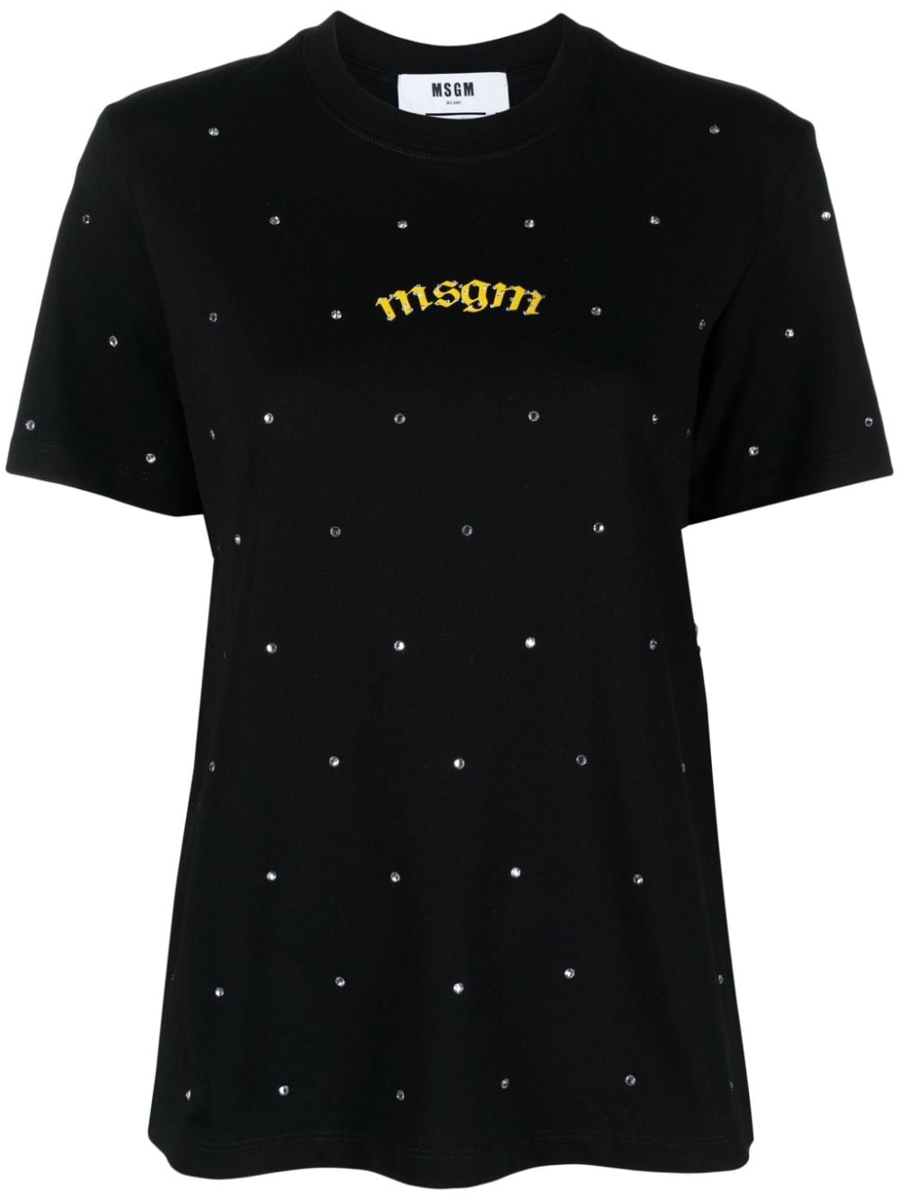 MSGM T-Shirt mit Strass - Schwarz von MSGM