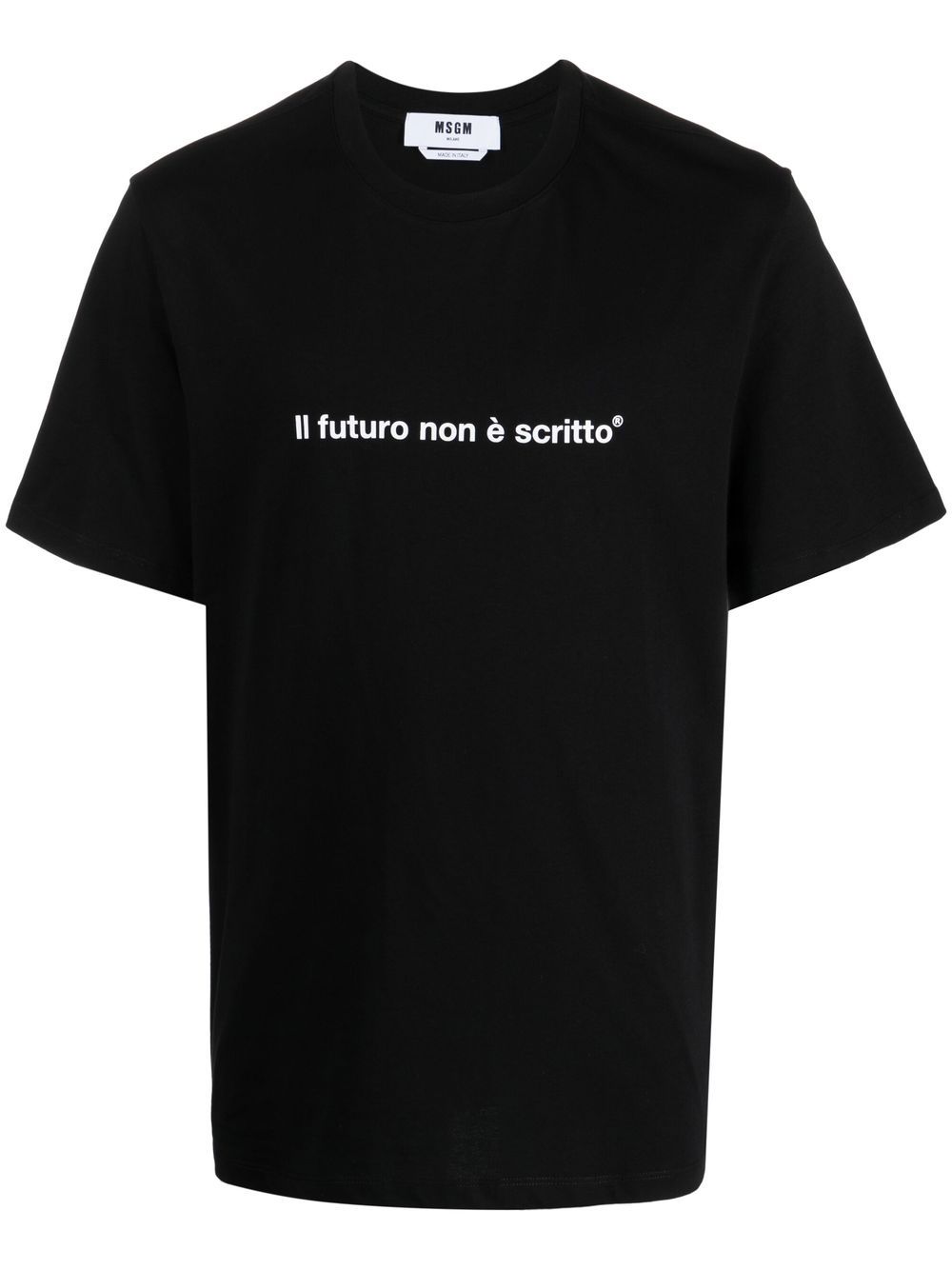 MSGM T-Shirt mit Slogan-Print - Schwarz von MSGM