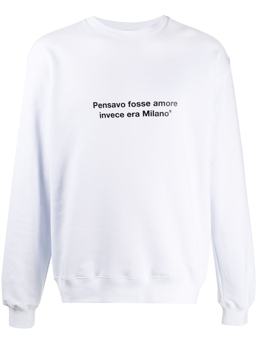 MSGM Sweatshirt mit Slogan-Print - Weiß von MSGM