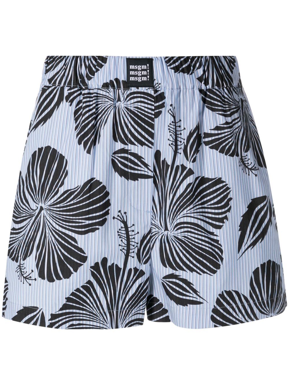 MSGM Gestreifte Shorts - Blau von MSGM