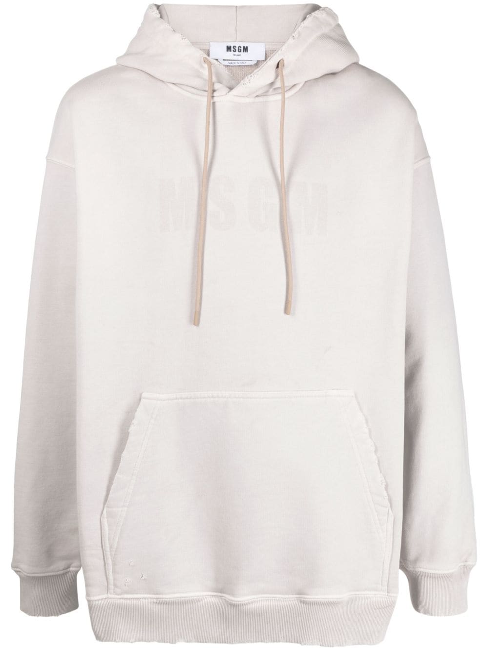 MSGM Hoodie mit Logo-Print - Grau von MSGM