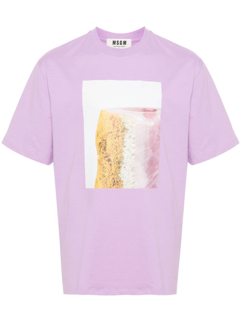 MSGM x Ducci Maria Gambi T-Shirt mit Foto-Print - Violett von MSGM