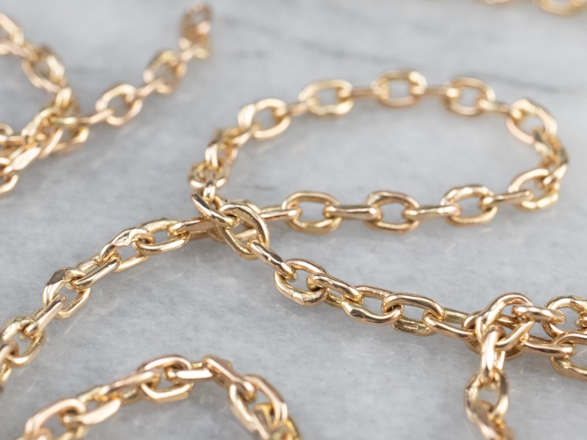 14K Gold Kabelkette, Schichtung Halskette, 26 Zoll Kette, Unisex R1Cqe2C1 von MSJewelers