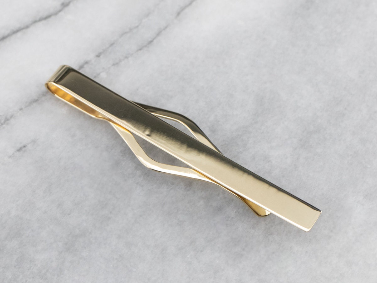 14K Gold Tie Bar, Anzug Accessoires, Krawatten Vatertag Geschenk, Bräutigam Geschenk Für Ihn, Lzxux7A1 von MSJewelers