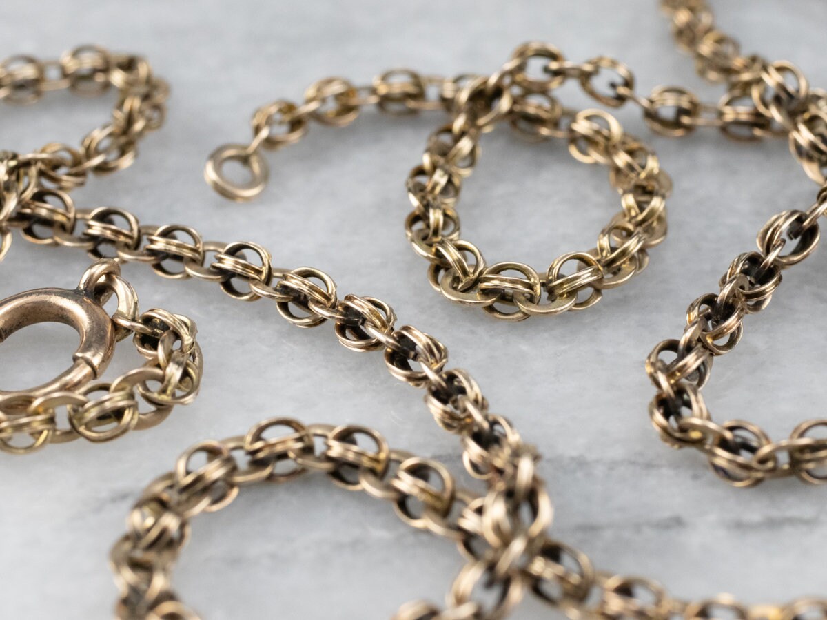 Antik Gold Kette, Ausgefallene Spezialität Layering Halskette, 10K Unisex A5Ua7Yc4 von MSJewelers