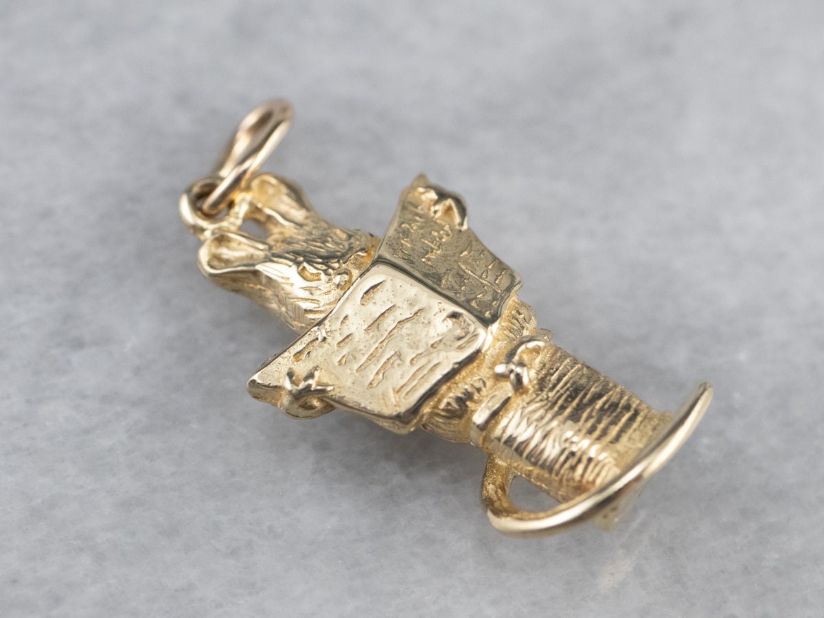 Beatrix Potter Maus Charm, Schneider Storybook Vintage Gold Anhänger, Nfmnzc9W von MSJewelers