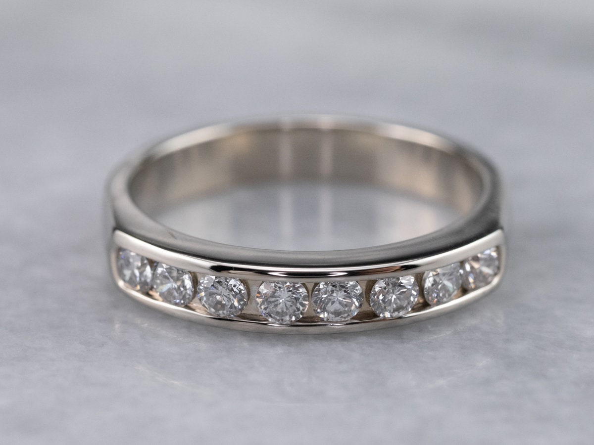 Channel Set Diamantband, Diamant Ehering, Stapelband, Jubiläumsring, U36Uc9J8 von MSJewelers