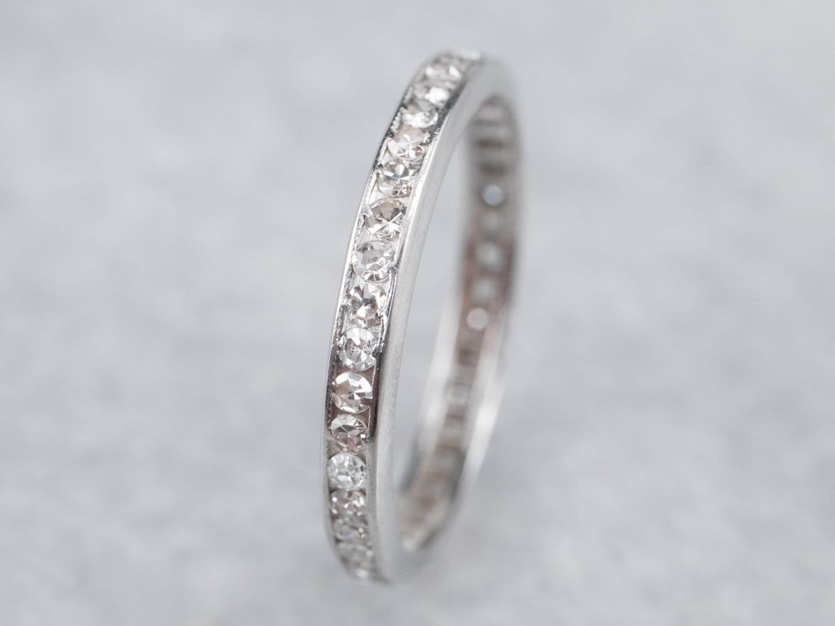 Diamant Eternity Band, Platin Ehering, Jubiläumsring, Stapelband, Brautschmuck X835Y8Qj von MSJewelers