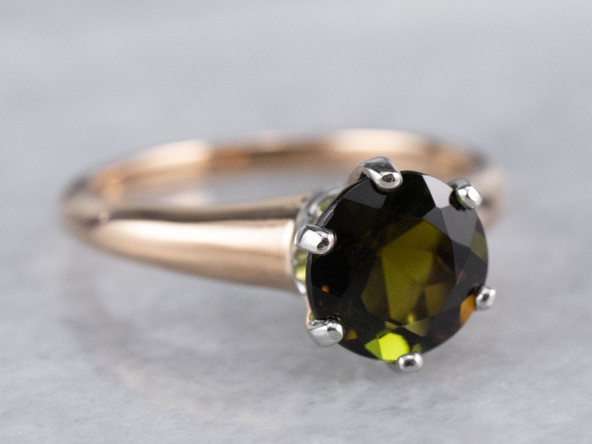 Grüner Turmalin Solitär Ring, Geburtsstein Oktober Geburtsstein, Geschenke Für Sie, Versprechen Ring Aa7Fxp3N von MSJewelers