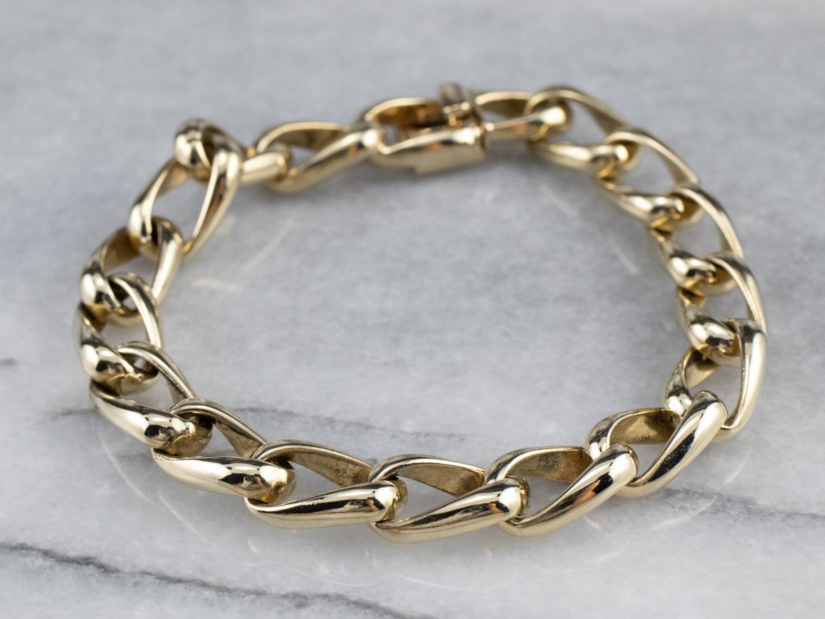 Schweres Gold Armband, Layering Geschenk Für Sie, Jubiläumsgeschenk, Chunky Chain, Garderoben Basics, Wfn2Cf29 von MSJewelers