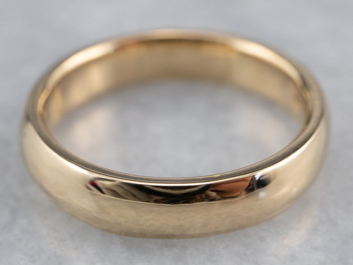 Unisex 18K Gold Schlichte Ehering, Vintage Schlichte Band, Stapeln Ring 43Dct6Lz von MSJewelers