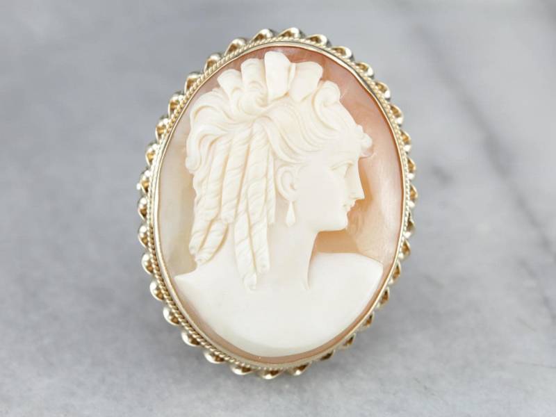Vintage Kamee Brosche Oder Anhänger, Gold Cameo-Brosche, Cameo Immobilien Schmuck Avkje6-R Vintage Kamee Brosche Oder Anhänger, Gold Cameo-Brosche, Cameo Immobilien Schmuck Avkje6-R von MSJewelers