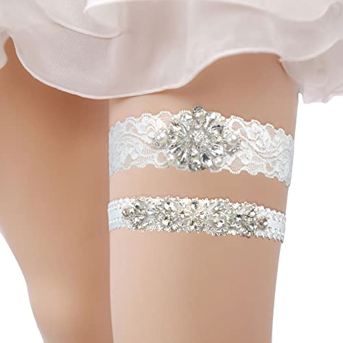 MSLNCORP Strumpfband Hochzeit Strumpfband Strumpfhalter StrumpfbäNder Braut Strumpfband Garters for Bride Garter for Wedding Strumpfband Hochzeit StrumpfbäNder (M) von MSLNCORP