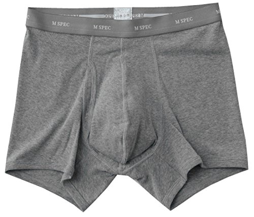 MSPEC Boxershorts, 3D-Schritt, Atmungsaktiv, Bequem, MS-01 Grau-Moku M von MSPEC