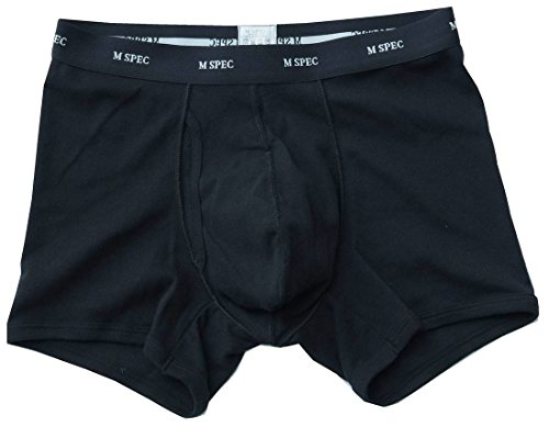 MSPEC Boxershorts, 3D-Schritt, Atmungsaktiv, Bequem, MS-01 Schwarz XXL von MSPEC