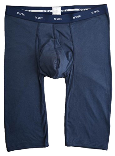 MSPEC Boxershorts Lang, 3D-Schritt, Atmungsaktiv, Bequem, MS-06 Marineblau L von MSPEC