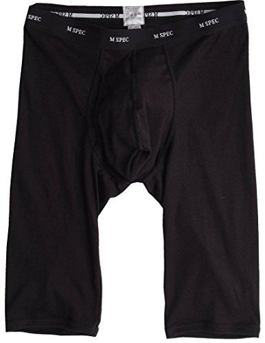 MSPEC Boxershorts Lang, 3D-Schritt, Atmungsaktiv, Bequem, MS-06 Schwarz XL von MSPEC