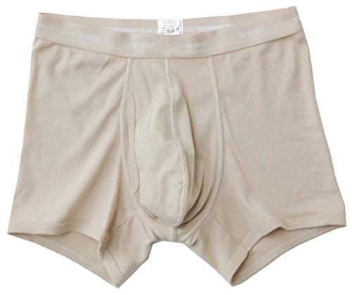 MSPEC Boxershorts, 3D-Schritt, Atmungsaktiv, Bequem, MS-01 Beige 3XL von MSPEC