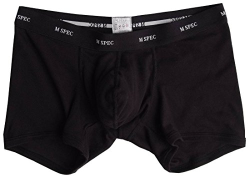 MSPEC Lowrise Boxershorts, 3D-Schritt, Atmungsaktiv, MS-10 Schwarz XL von MSPEC