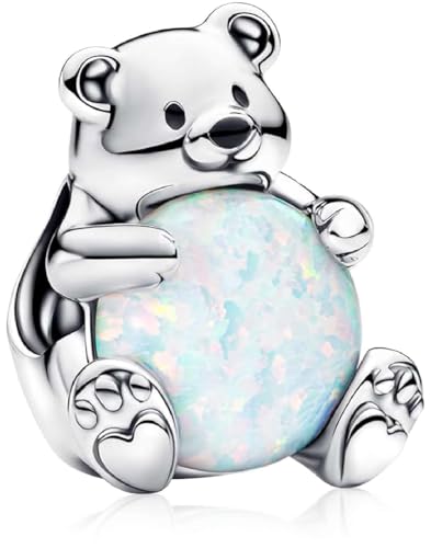MSPOVOF Eisbär Charm S925 Sterling Silber Charms Perle für Armbänder und Halsketten für Weihnachten Geburtstag Frauen Schmuck Geschenk von MSPOVOF