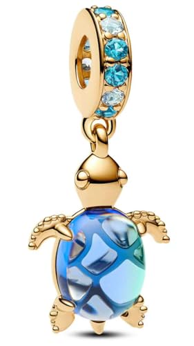 MSPOVOF Gold Turtle Charms S925 Sterling Silber Anhänger für Armbänder und Halsketten Frauen Schmuck Geschenk von MSPOVOF