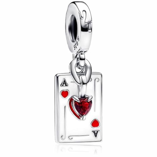 MSPOVOF Halloween Rotes Herz A Charms Bead für Armbänder und Halsketten 925 Sterling Silber für Geburtstag Weihnachten Mutter Frauen Schmuck Geschenk von MSPOVOF