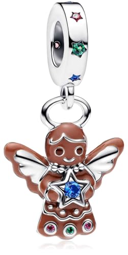 MSPOVOF Lebkuchenengel Charms 925 Sterling Silber Armbänder Anhänger Schmuck Geschenk für Damen von MSPOVOF
