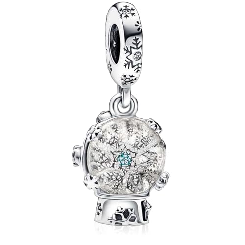 MSPOVOF Schneeflocken Charms 925 Sterling Silber Armbänder Anhänger 5A Cubic Zirconia Christmas Geburtstage Geschenk für Damen von MSPOVOF