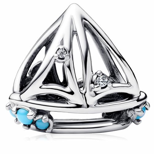 MSPOVOF Segelboot Charms S925 Sterling Silber Anhänger für Armbänder und Halsketten Frauen Schmuck Geschenk von MSPOVOF