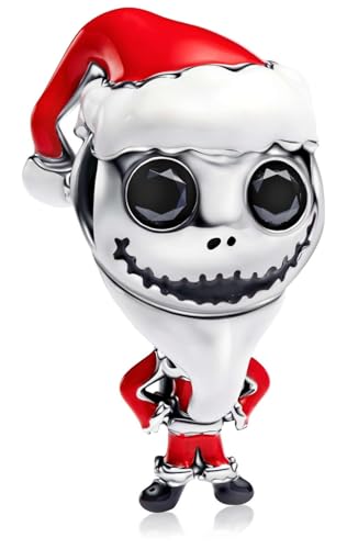 MSPOVOF Süßer Totenkopf zu Charms 925 Sterling Silber Anhänger kompatibel mit Armband & Halskette Geschenk für Frauen von MSPOVOF