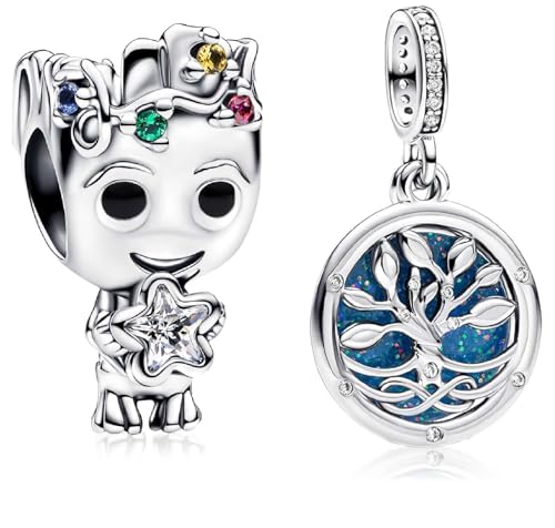 MSPOVOF Treant & Unendlichkeitsbaum Charm S925 Sterling Silber Charms Perle für Armbänder und Halsketten für Weihnachten Geburtstag Frauen Schmuck Geschenk von MSPOVOF