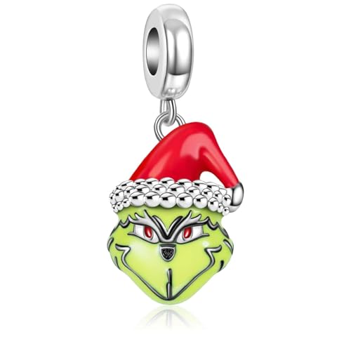 MSPOVOF Weihnachts-Frosch Charms 925 Sterling Silber Armbänder Anhänger 5A Cubic Zirconia Christmas Geburtstage Geschenk für Damen von MSPOVOF