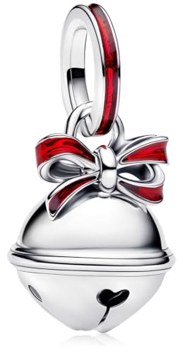 MSPOVOF Weihnachtsglocken Charms 925 Sterling Silber Armbänder Anhänger Schmuck Geschenk für Damen von MSPOVOF