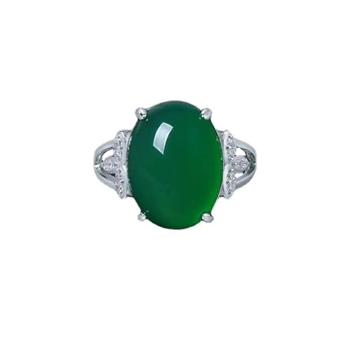 MSSCER Damen-Ring mit vier Krallen, Taubenblut-Rubin, europäischer und amerikanischer Retro-Ring, Smaragd-Turmalin-Verlobungsring (Color : Green_Adjustableopening) von MSSCER