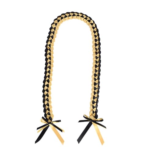 MSSIEJEW Graduation Leis 2024 Graduation Ribbon Lei Graduation Leis Class of 2024 Geflochtene Halskette Abschluss Geschenk für Männer und Frauen Party Zubehör, Geflochtener Stoff, Kein Edelstein von MSSIEJEW